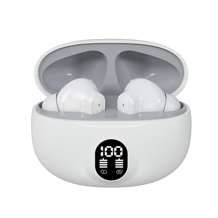 Stereo 895B wireless earbuds is the LED display,