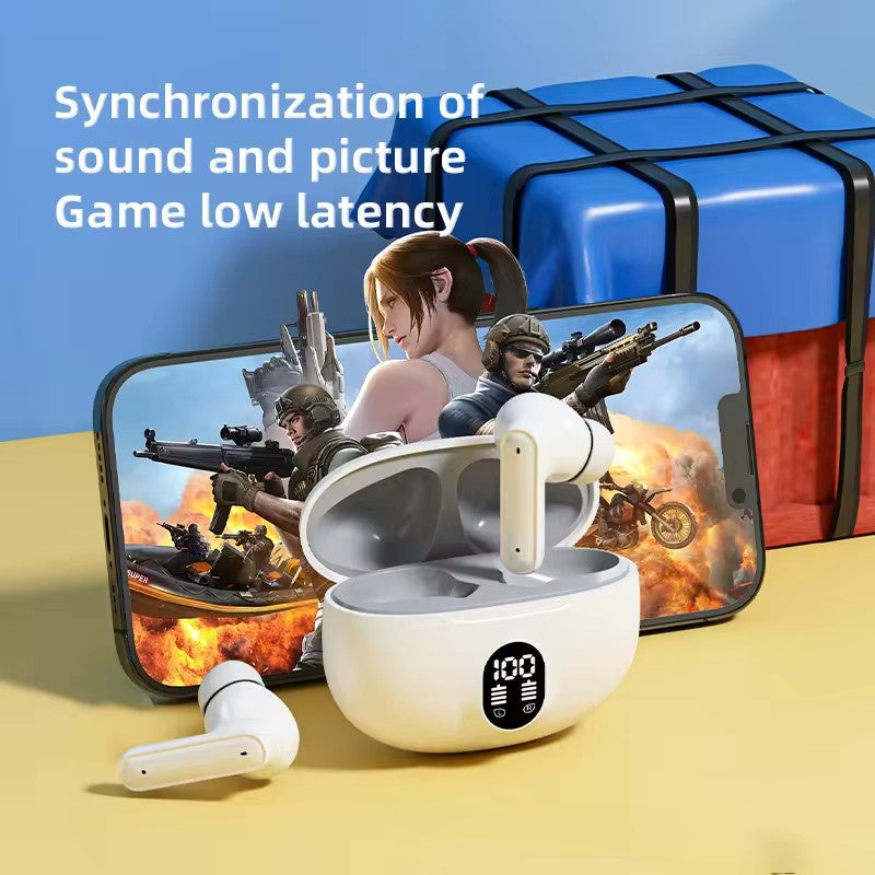 Stereo 895B wireless earbuds is the LED display,