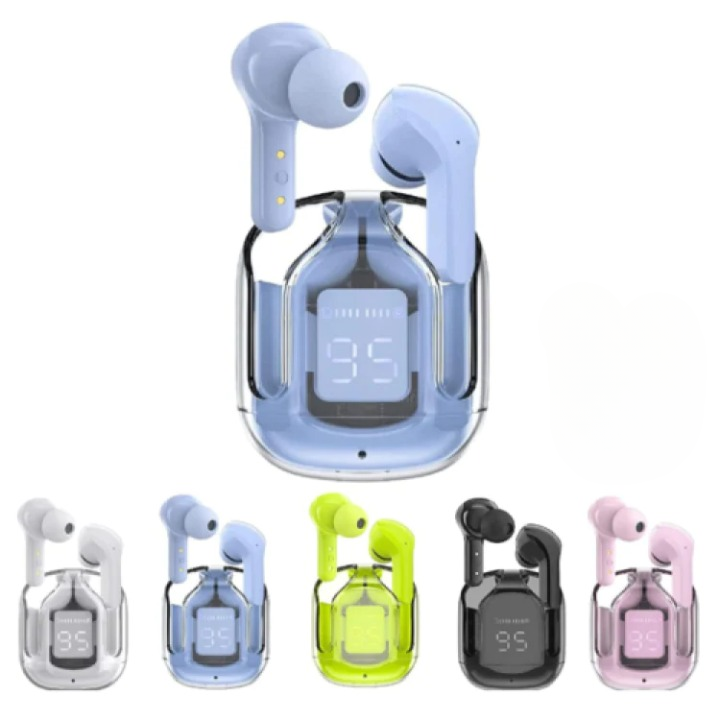 Air 31 Wireless Earbuds with Transparent Crystal Case 5.3